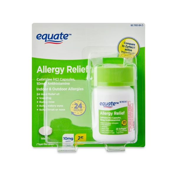Equate Allergy Relief Cetirizine HCl Softgels