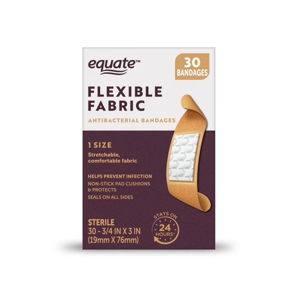 Equate Flexible Antibacterial Fabric Bandages